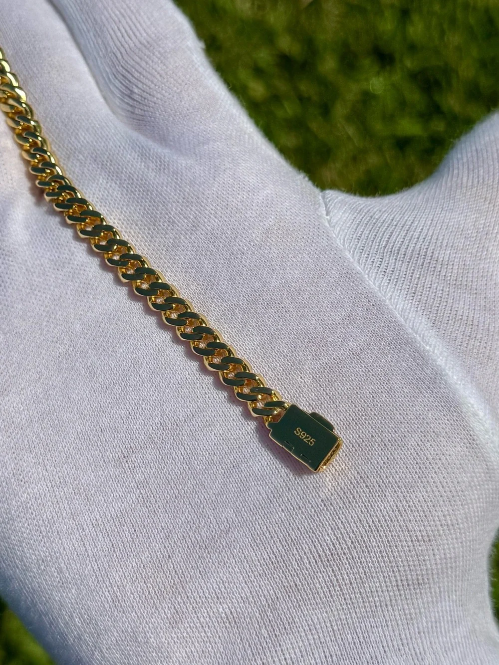 18K Gold Plated, 3.5CTW Moissanite Slim Miami Cuban Bracelet - Picture 5 of 6
